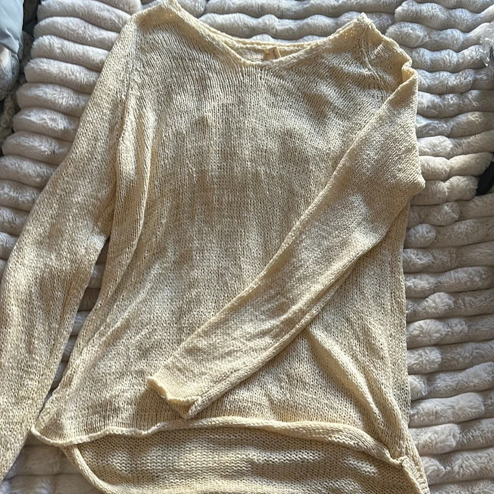 M/L cream sweater over sized.